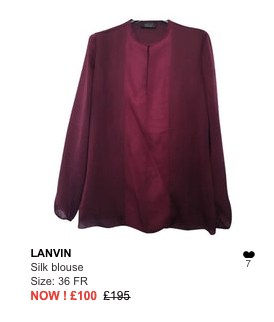 lanvin burgundy blouse