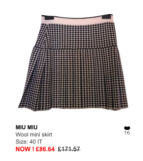Miu Miu skirt