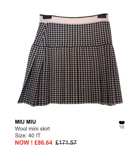 Miu Miu skirt