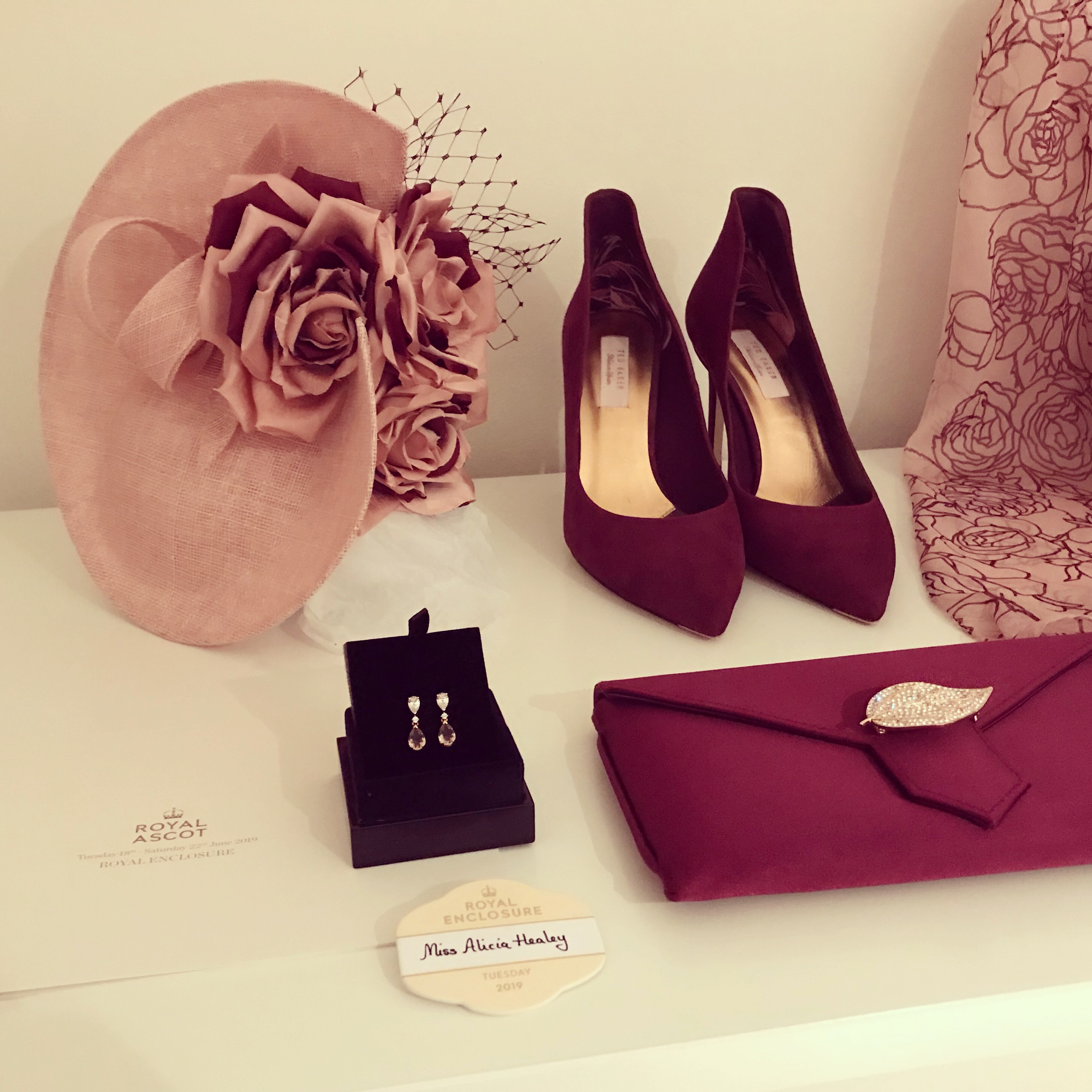 pink and burgundy