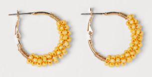 H&M beaded hoops